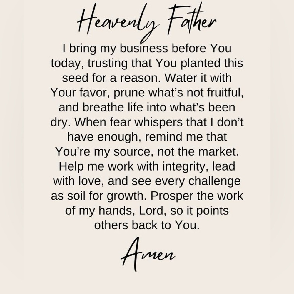 I place my business in your hands, Jesus🙏🏻❤️